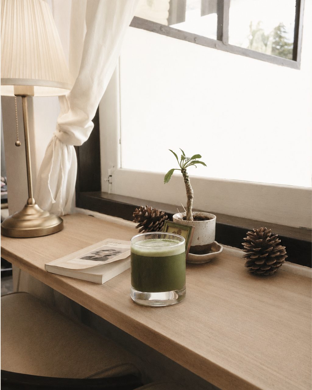 Premium matcha drink at FRIEDE Cafe, Chiang Mai